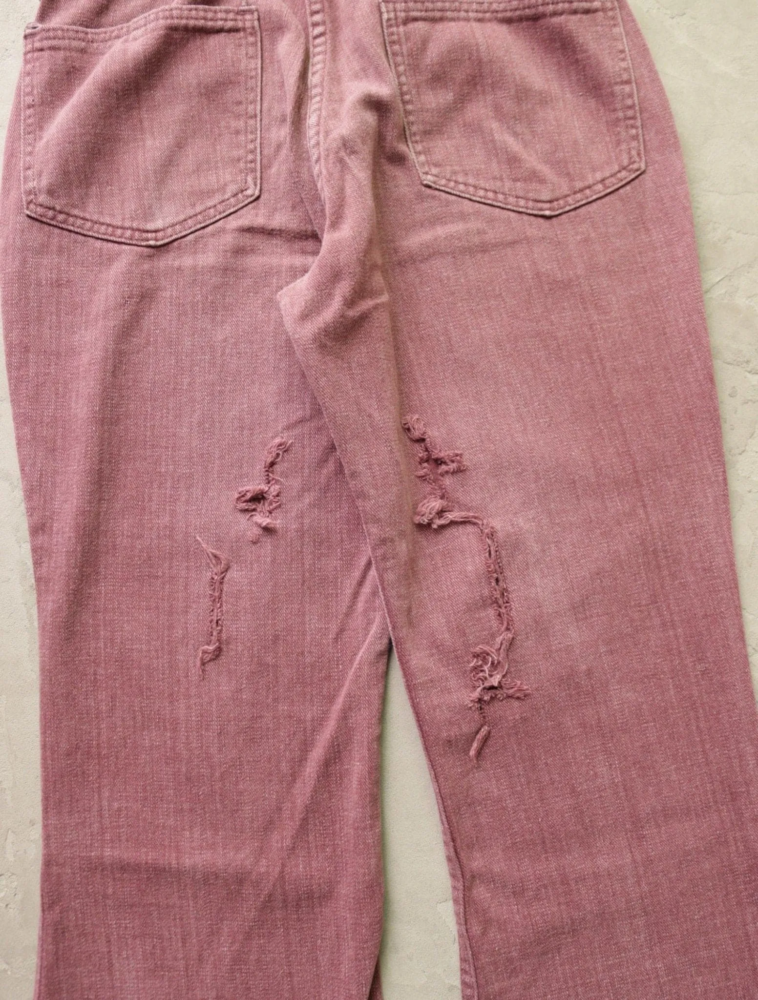 1970S MOLESKIN BUSH DISTRESSED FLARED PANTS