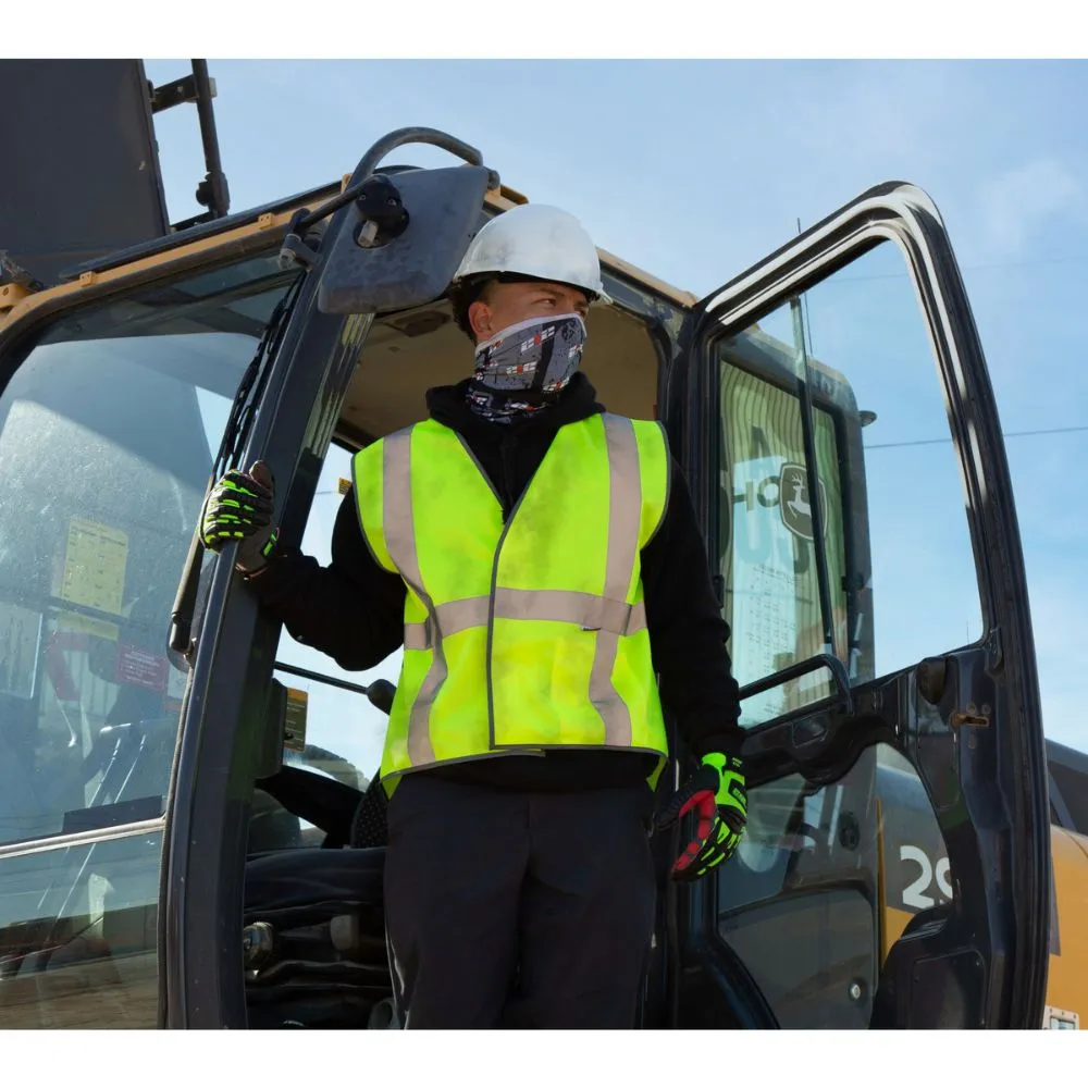 212 Performance VSTGU-8808 General Purpose Hi-Viz Safety Vest, Small Yellow;Reflective Gray