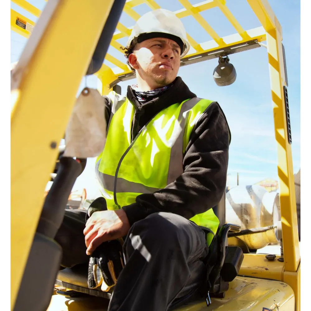 212 Performance VSTGU-8808 General Purpose Hi-Viz Safety Vest, Small Yellow;Reflective Gray