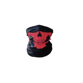 2Pcs red Multifunctional outdoor seamless windproof sunscreen collar, riding mask AZ10967