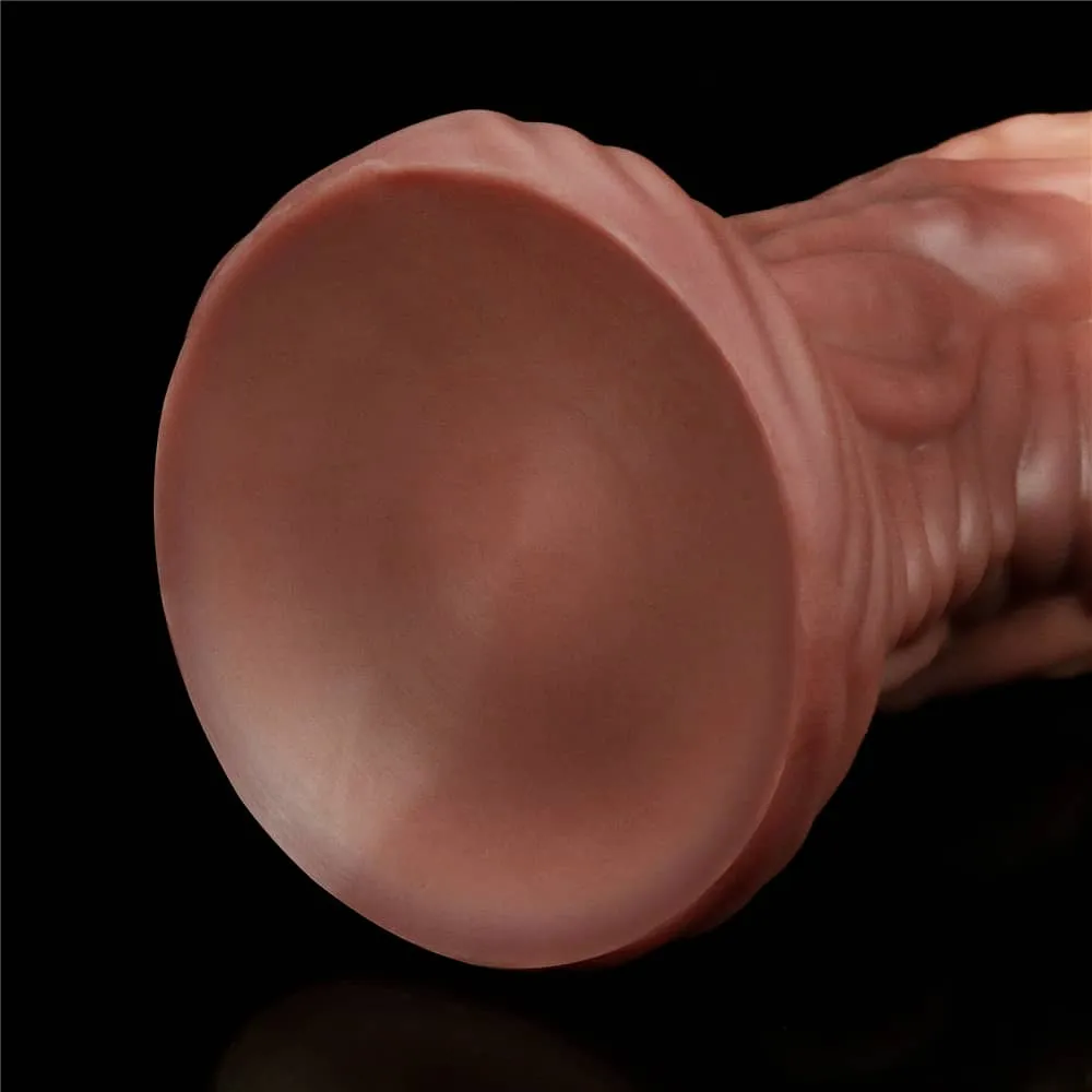 7'' Silicone Realistic Tongue Dildo Prostate Massager Anal Toy