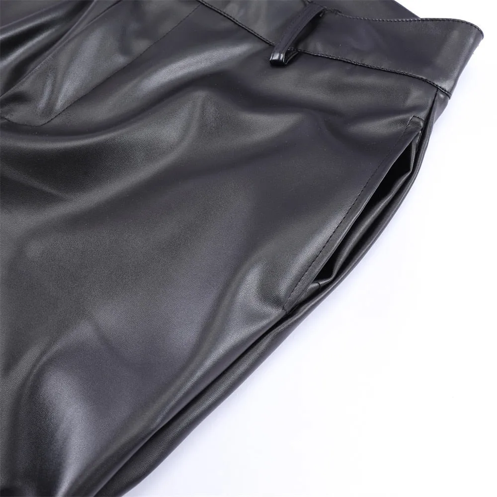 AV1 Black Leather Pants