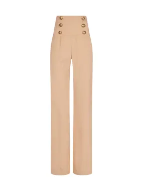 Balmain Button Detail High-Waisted Flared Pants