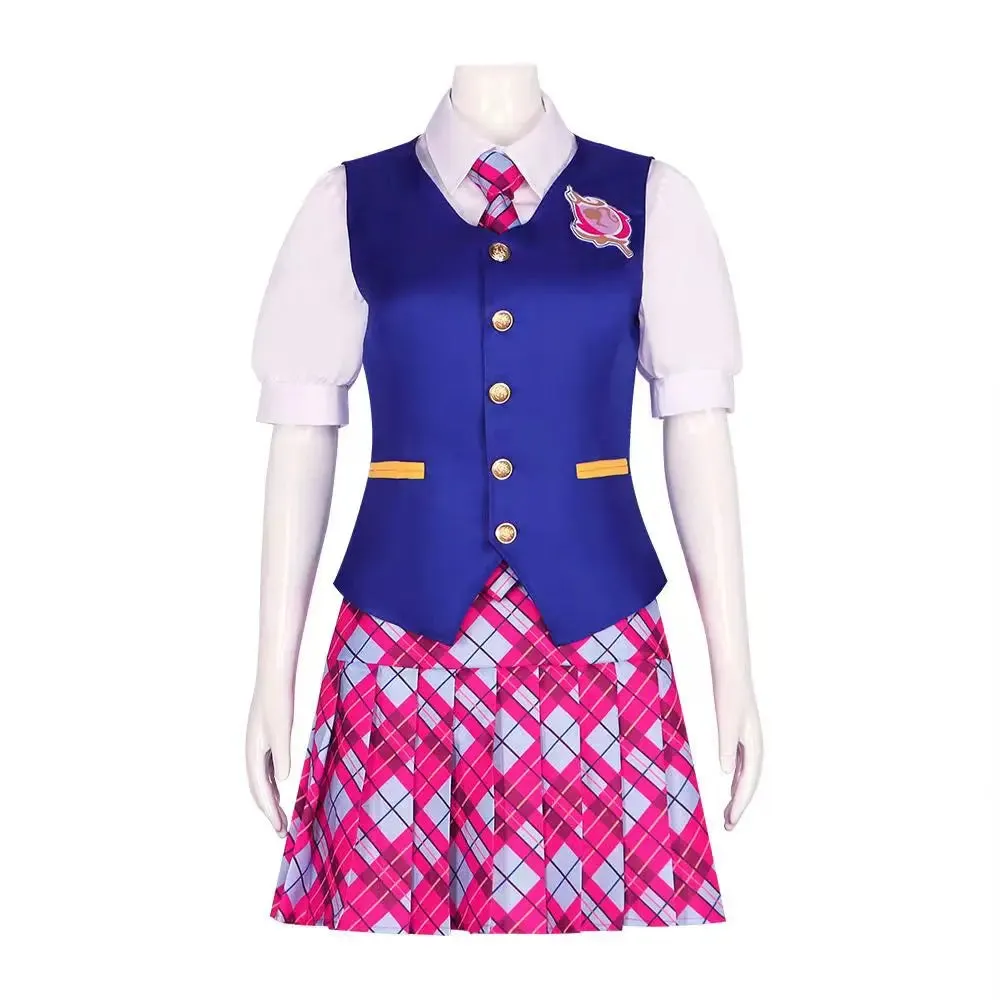 Barbie Top Uniform Halloween Princess School Skirt Carnival Party Outfit