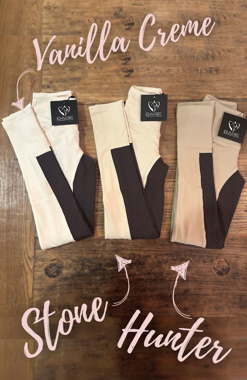 BARE UltraSlim 2-Tone Competition Tights - Hunter & Havana Brown