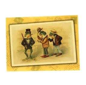 Birthday Card: Vintage Frogs