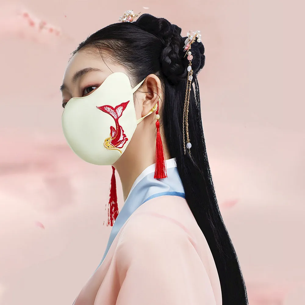Breathable Sunscreen Face Mask UPF50  Hanfu Accessories
