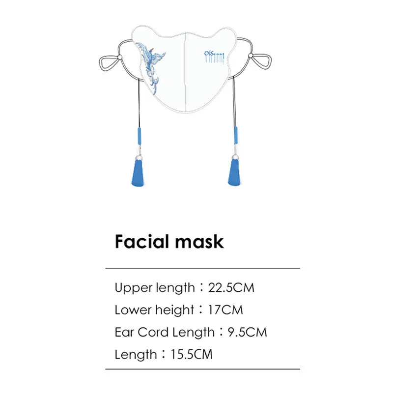 Breathable Sunscreen Face Mask UPF50  Hanfu Accessories