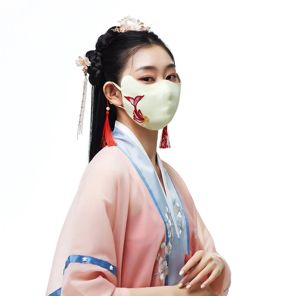 Breathable Sunscreen Face Mask UPF50  Hanfu Accessories