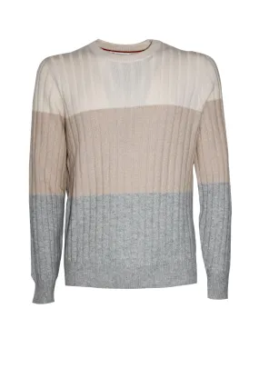 Brunello Cucinelli Colour-Blocked Crewneck Jumper
