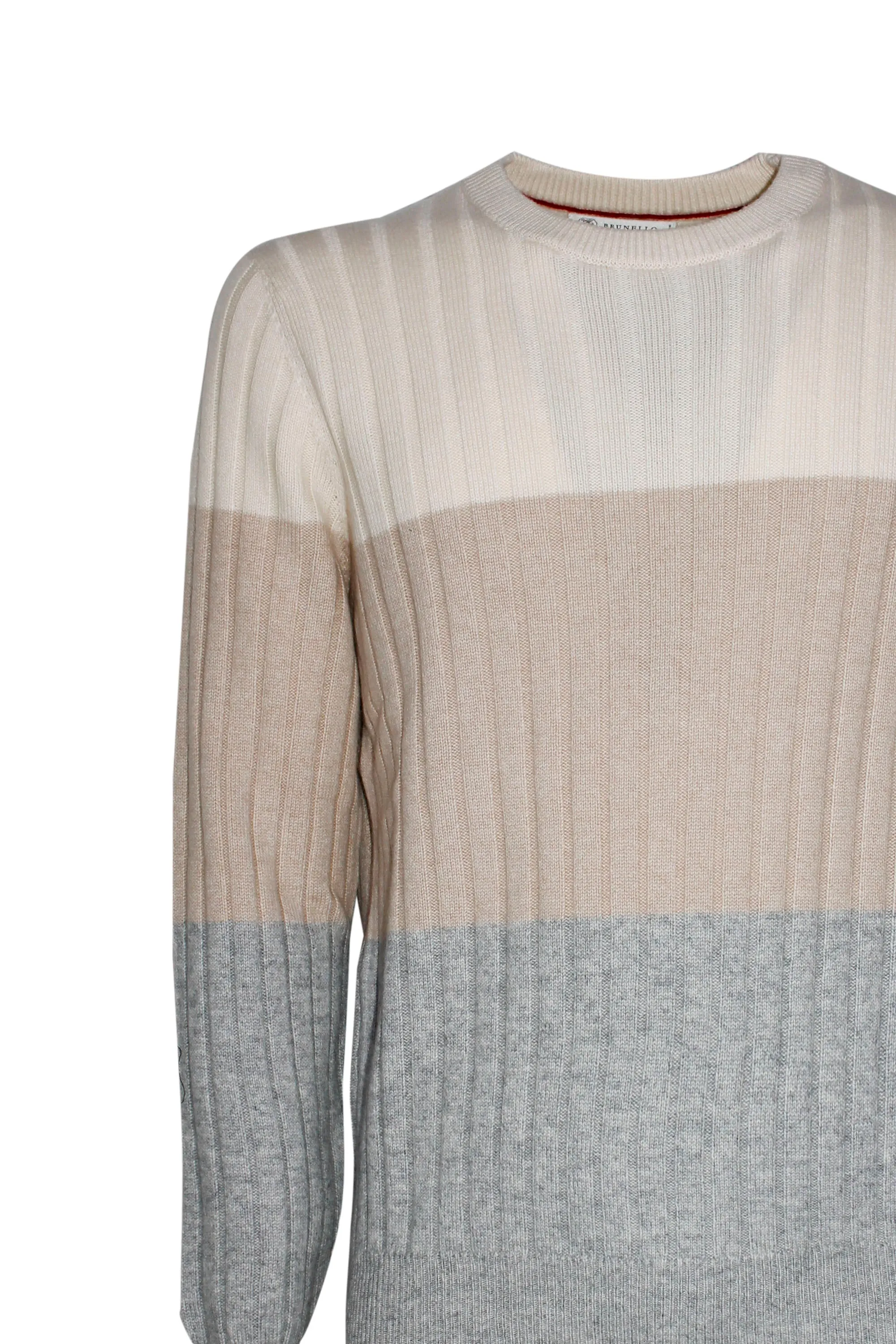 Brunello Cucinelli Colour-Blocked Crewneck Jumper