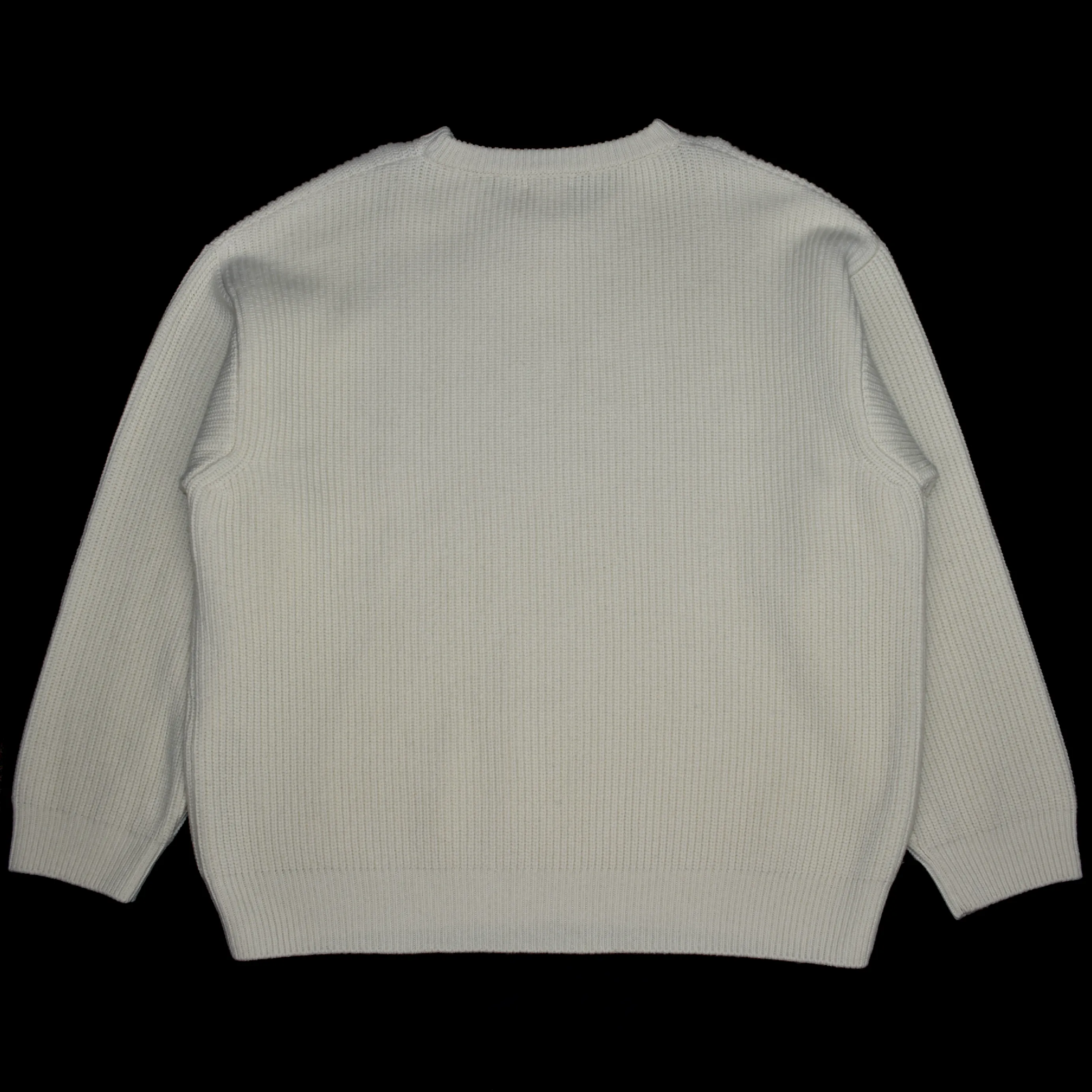 Celine - Cream Wool Sequin Logo Sweater