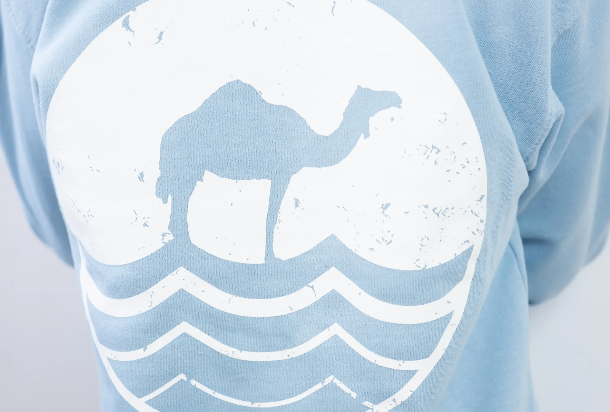 Childrens Light Blue College Hoodie - Camel Ski