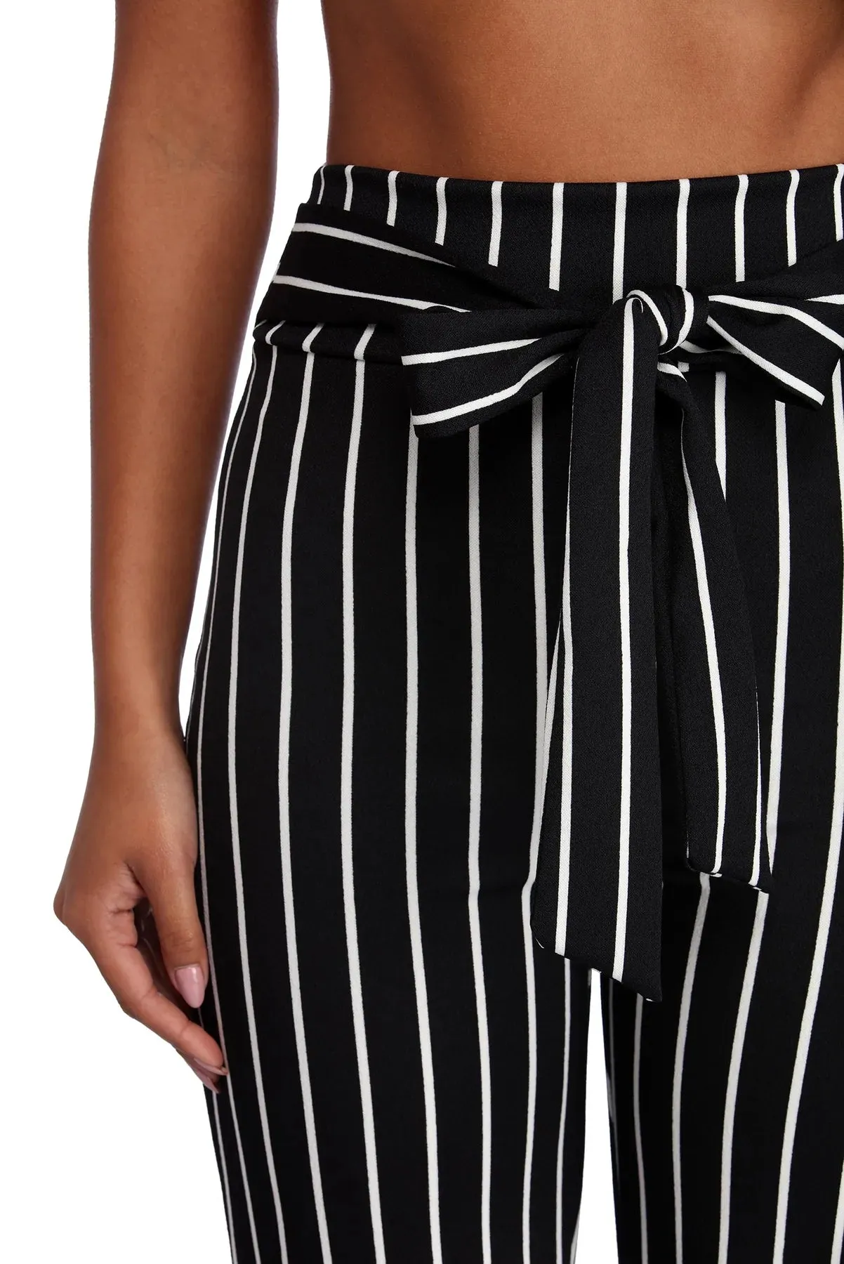Classic Stripes Tie Waist Pants