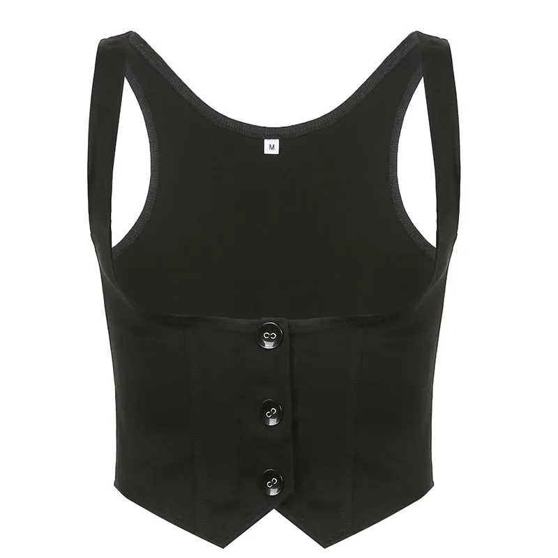 Corset Vest Crop Top Waistcoat Tank
