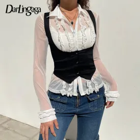 Corset Vest Crop Top Waistcoat Tank