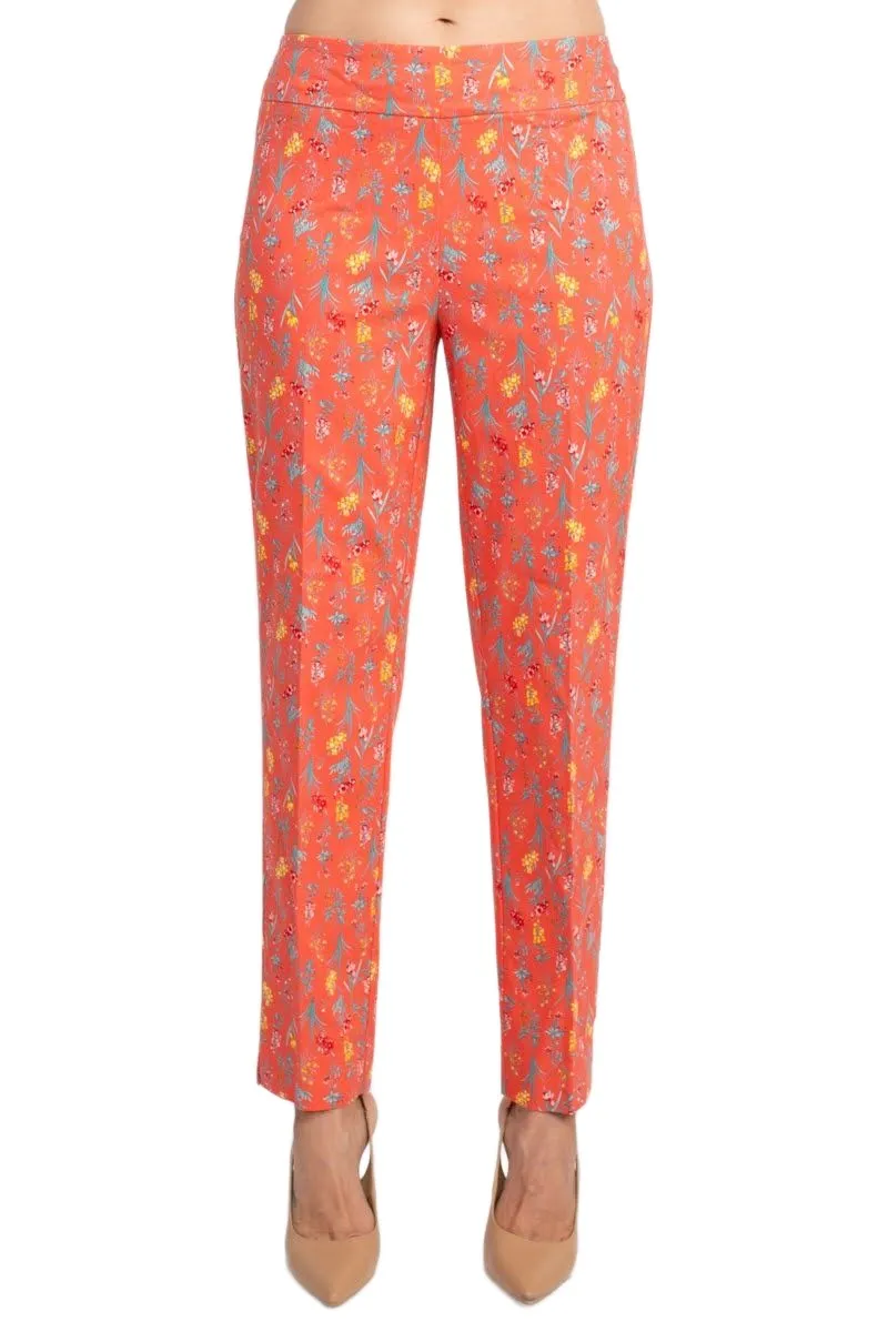 Counterparts Mid Banded Waist Multi Print Stretch Rayon Pants