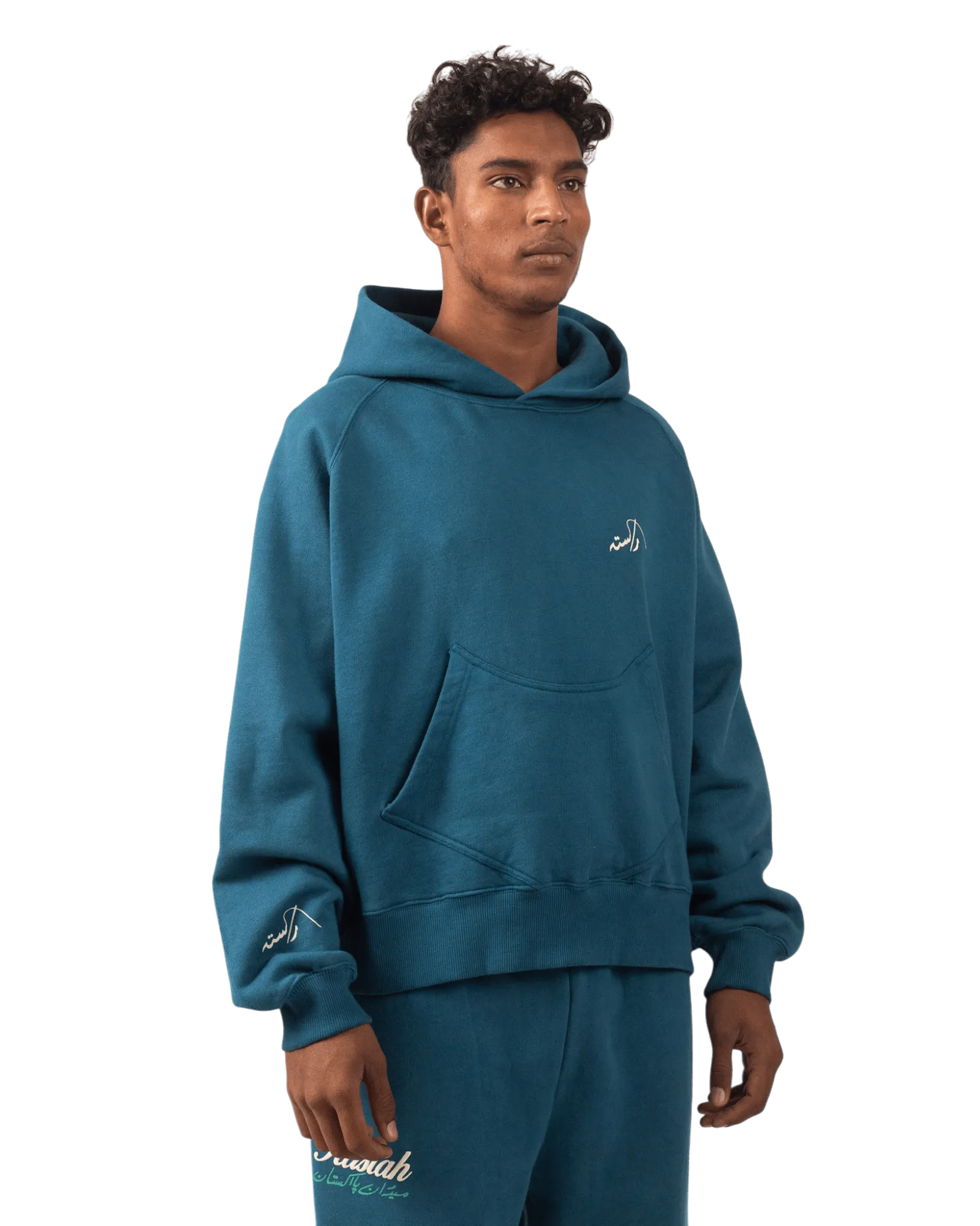 DARK CYAN MADE IN PAK HOODIE (V4)