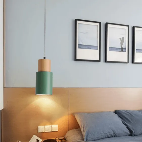 Designer Nordic Wooden Base Hanging Light
