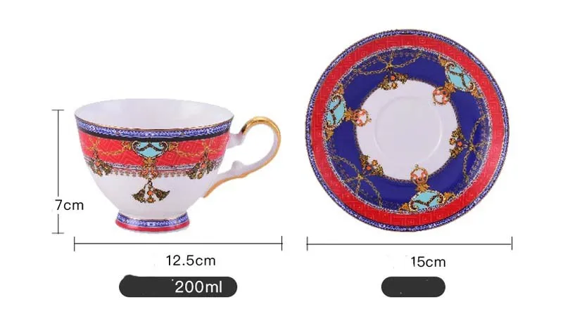 Elegant Luxury Hand Made Fine Porcelain Bone China Gold Plated Coffee or Tea Set To Serve 4