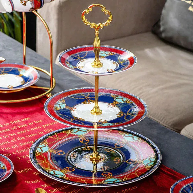 Elegant Luxury Hand Made Fine Porcelain Bone China Gold Plated Coffee or Tea Set To Serve 4