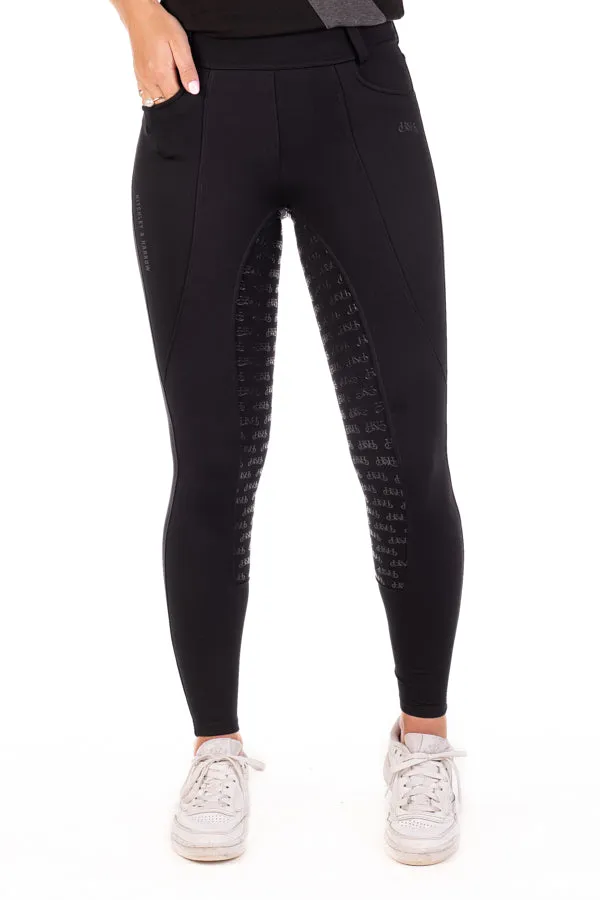 Equestrian Collection - EQ100 Black Compression Breeches