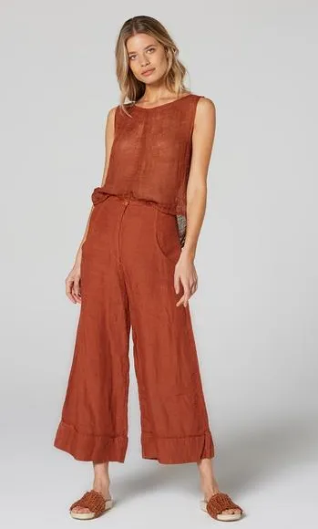 Estilo Emporio Tropez Pant - Rust