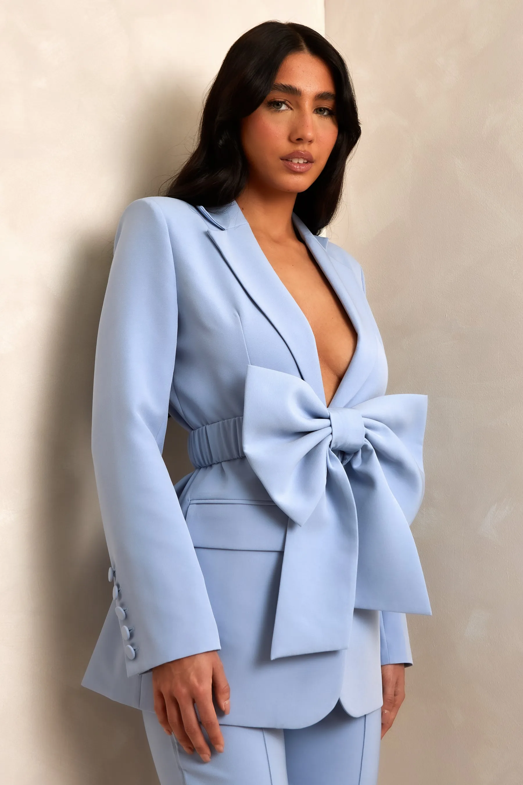 FC EVANGELINE BOW BLAZER | BABY BLUE