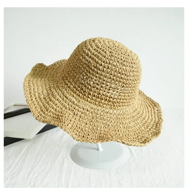Folding Straw Hat for women