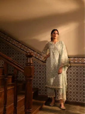 Freny Set Light Blue Dupatta