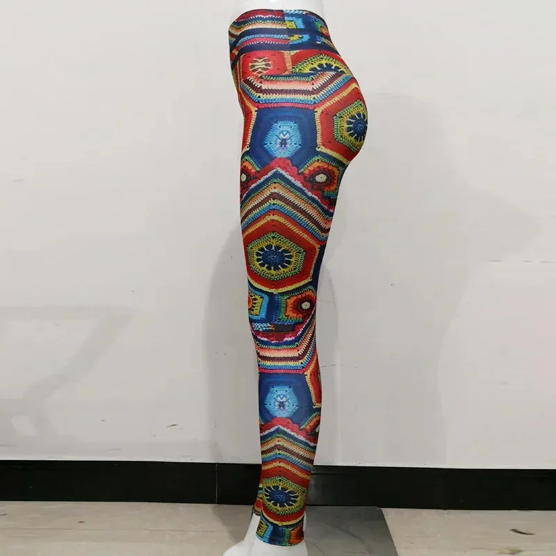 Funki Buys | Pants | Women High Waist Yoga Printed Leggings