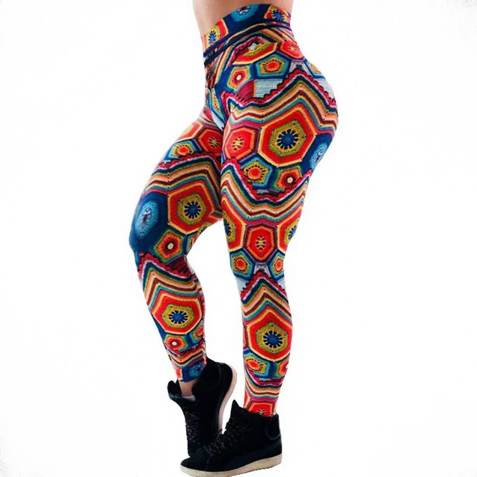 Funki Buys | Pants | Women High Waist Yoga Printed Leggings
