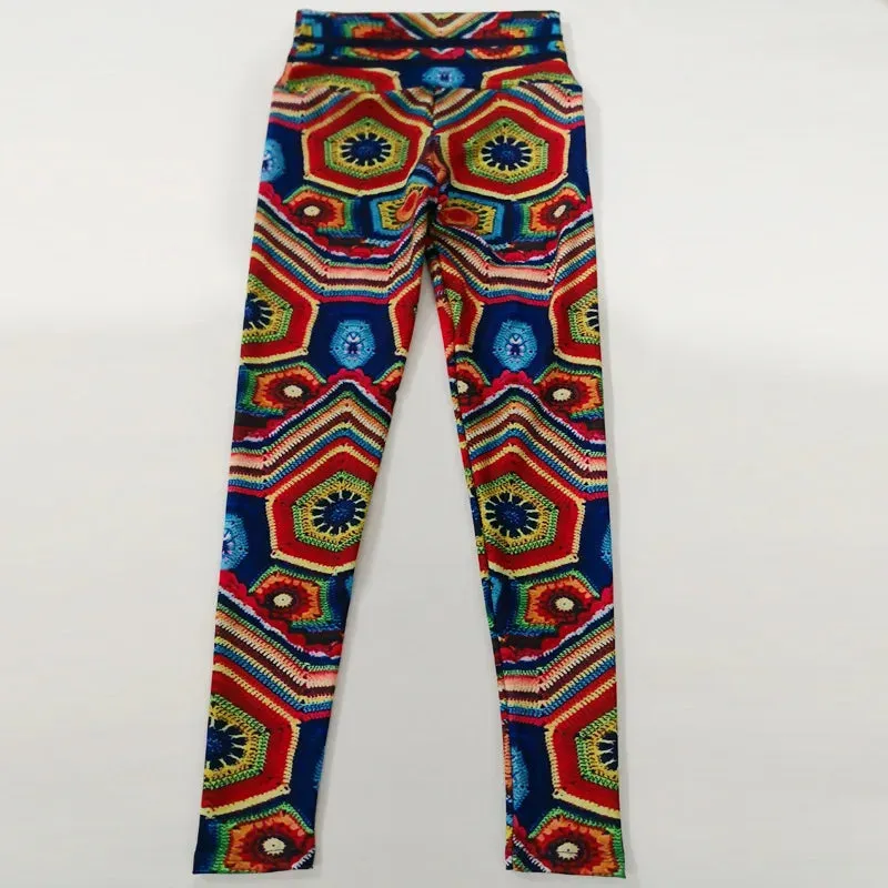 Funki Buys | Pants | Women High Waist Yoga Printed Leggings