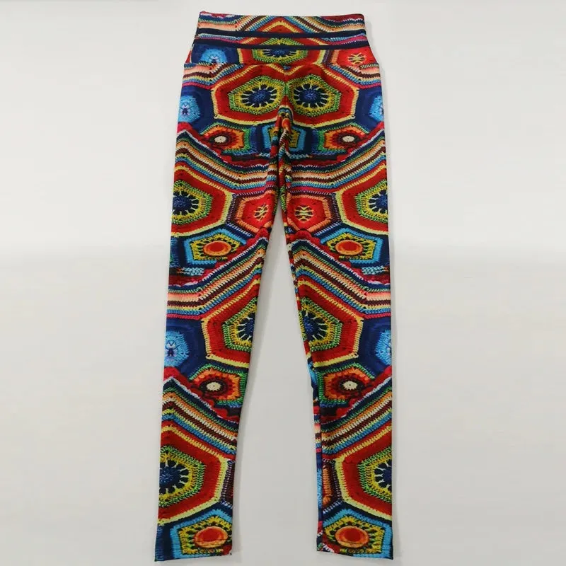 Funki Buys | Pants | Women High Waist Yoga Printed Leggings