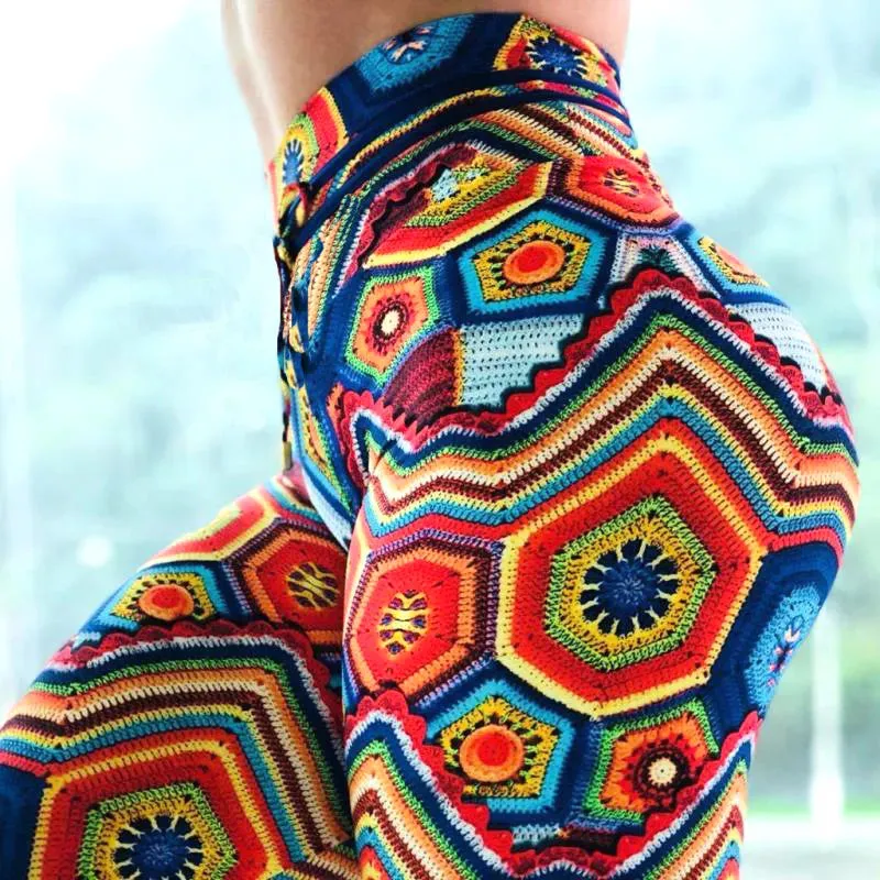 Funki Buys | Pants | Women High Waist Yoga Printed Leggings