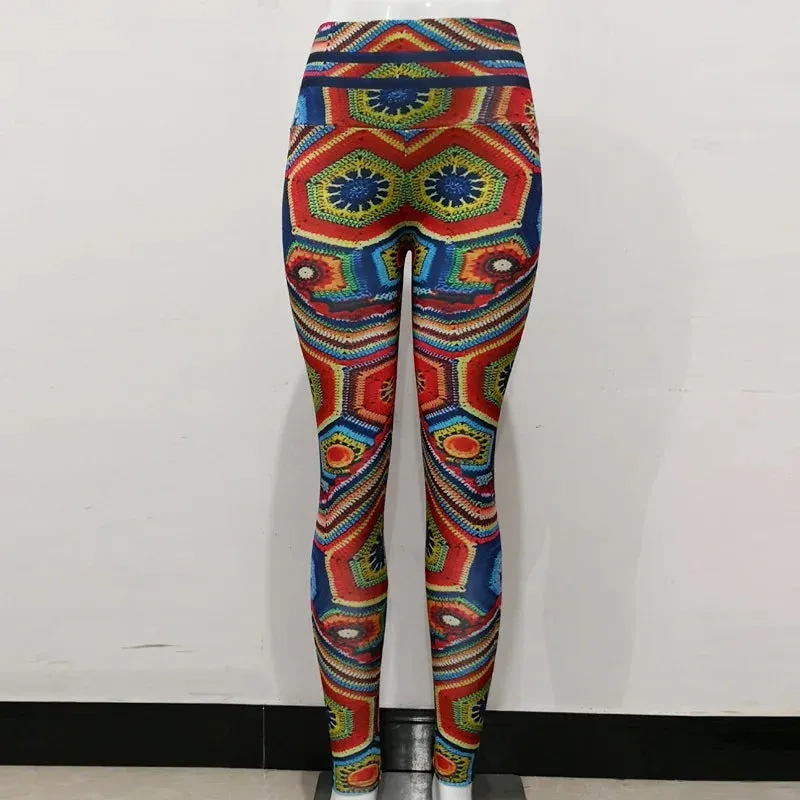 Funki Buys | Pants | Women High Waist Yoga Printed Leggings