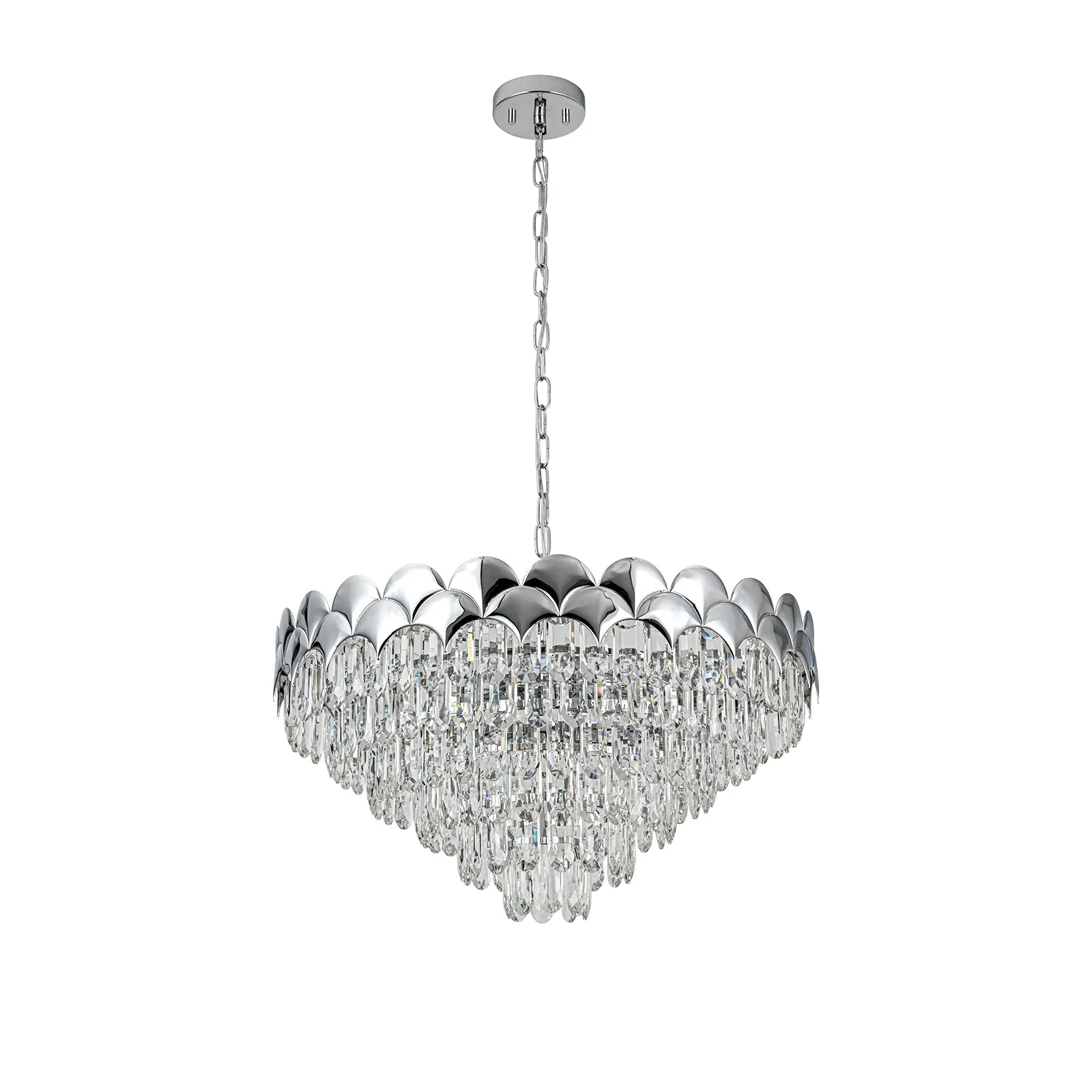 Glowlings 8-Light 24"Wide Luxury Round 6-Tiered Crystal Chandelier For Living Room