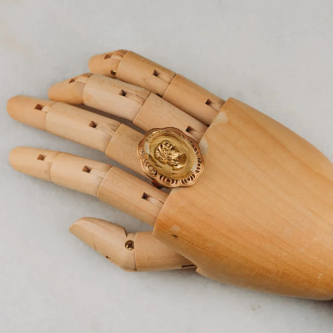 Golden Cameo Ring