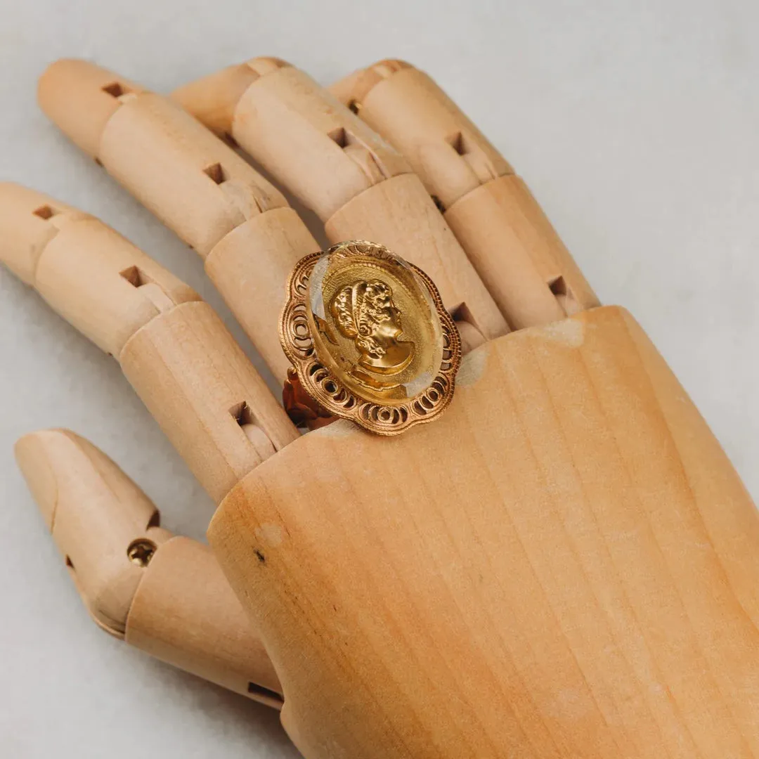 Golden Cameo Ring