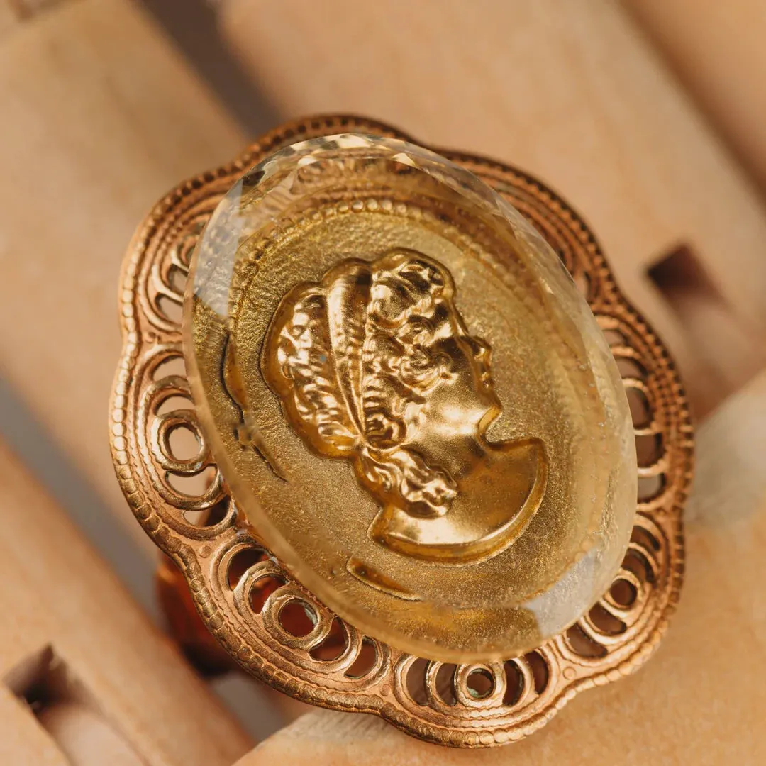 Golden Cameo Ring