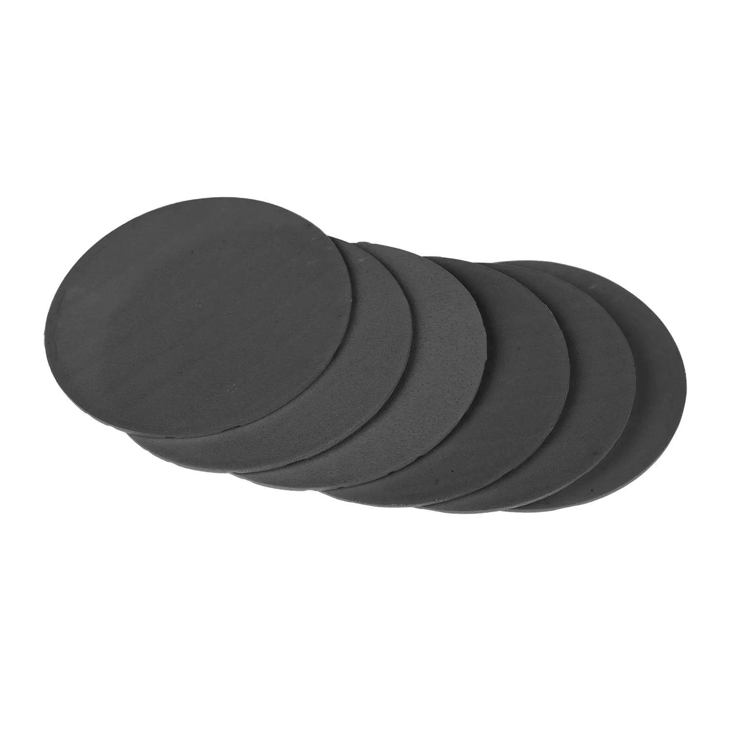 Heart Home Coaster | Round Drink Coasters | Foam Tea Coasters for Kitchen | Coasters for Dining Table | Office Desk Coasters | Lining Round Coaster | 6 Piece Set | Gray