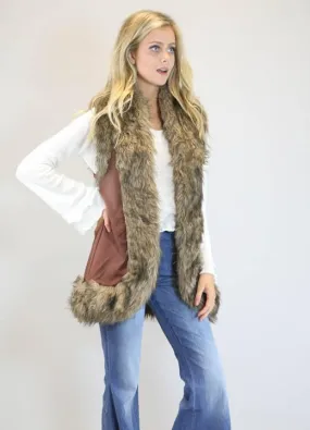 Hippychic Fur And Suede Vest