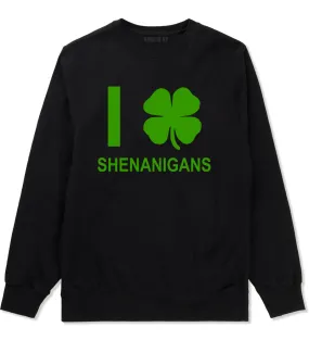 I Love Shenanigans Shamrock Mens Crewneck Sweatshirt