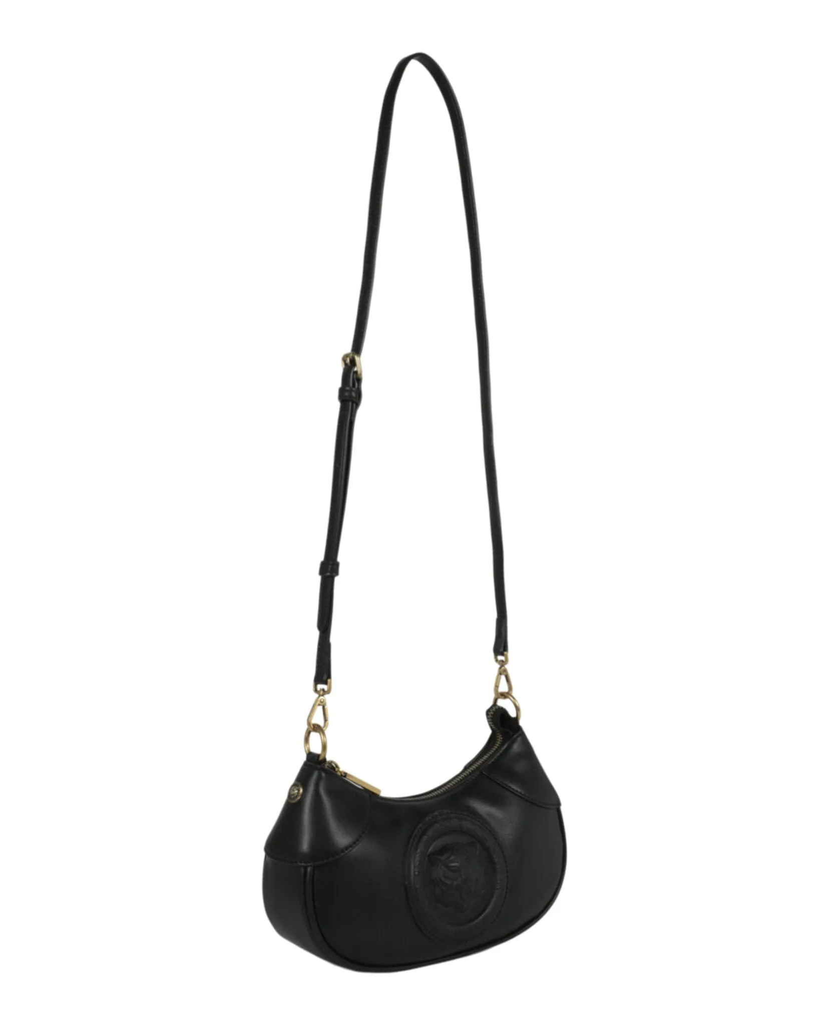 Just Cavalli Monochromatic Logo Small Shoulder Bag