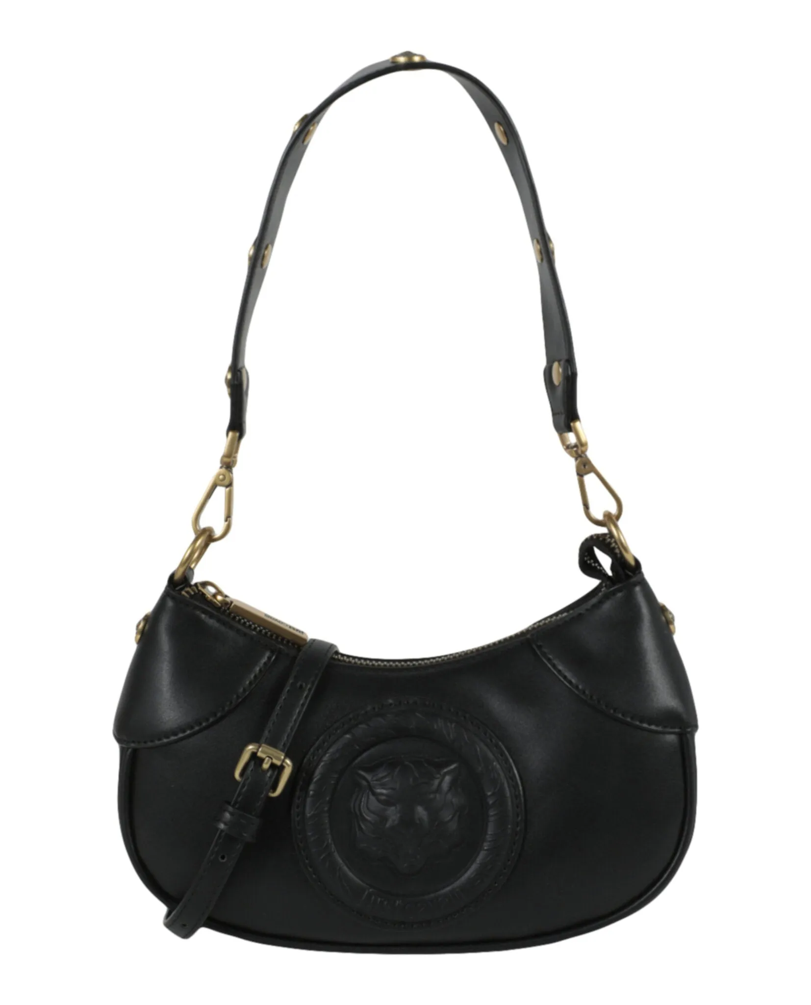 Just Cavalli Monochromatic Logo Small Shoulder Bag