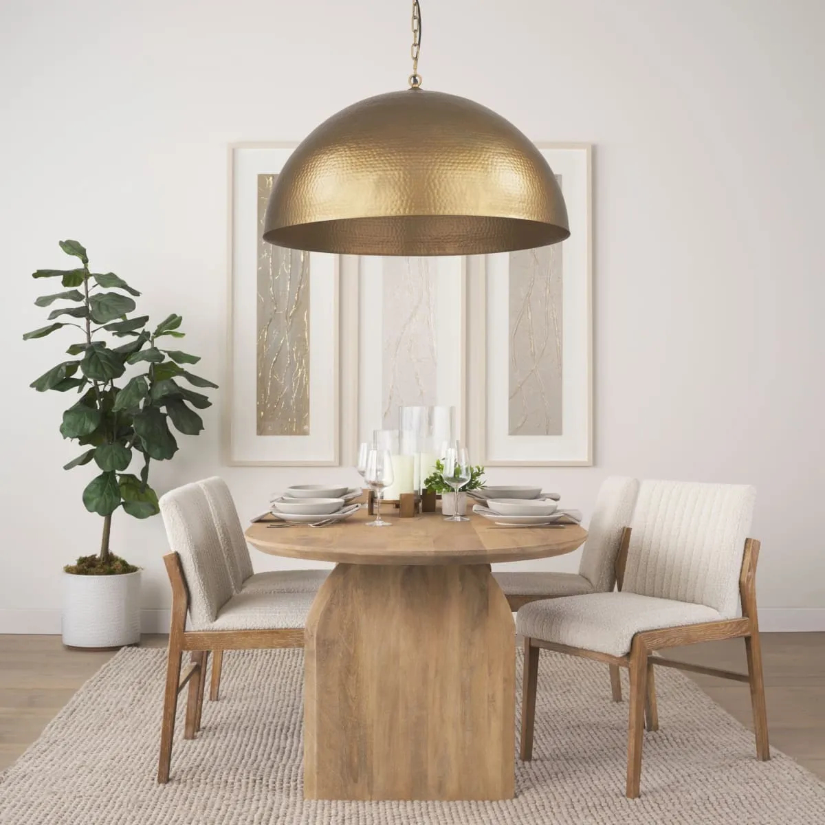 Karina Pendant Light Brass-tone Metal | 36" Round