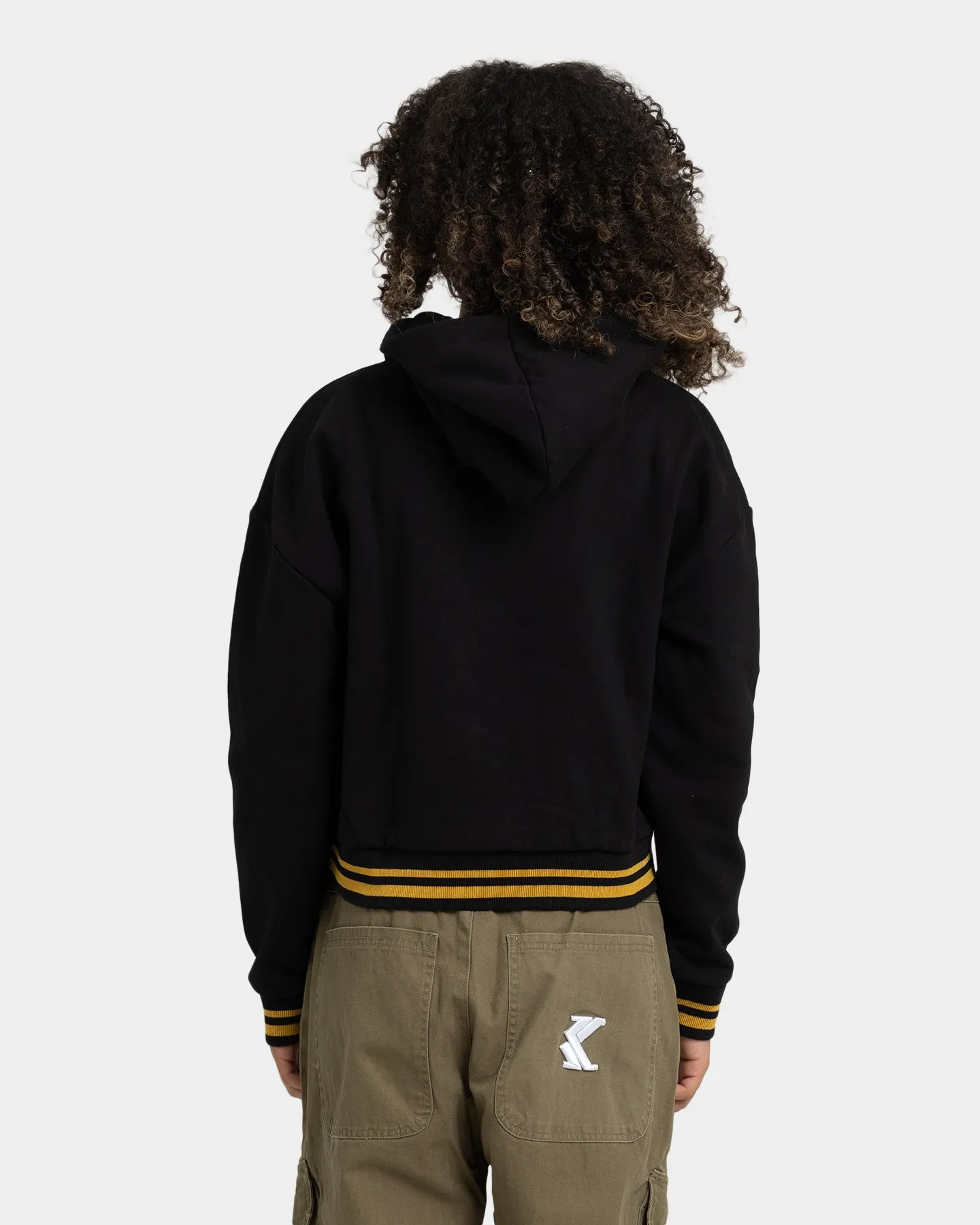 Karl Kani Women's Small Signature Box Hoodie Black