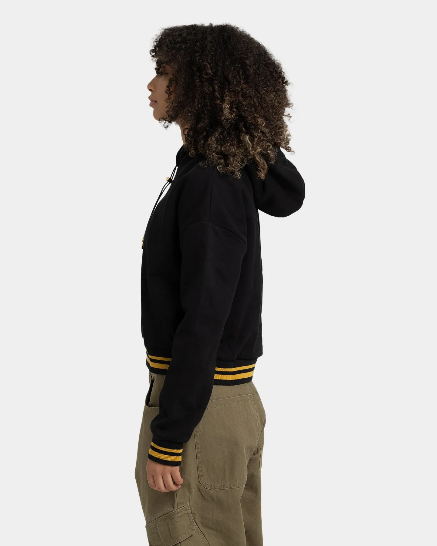 Karl Kani Women's Small Signature Box Hoodie Black
