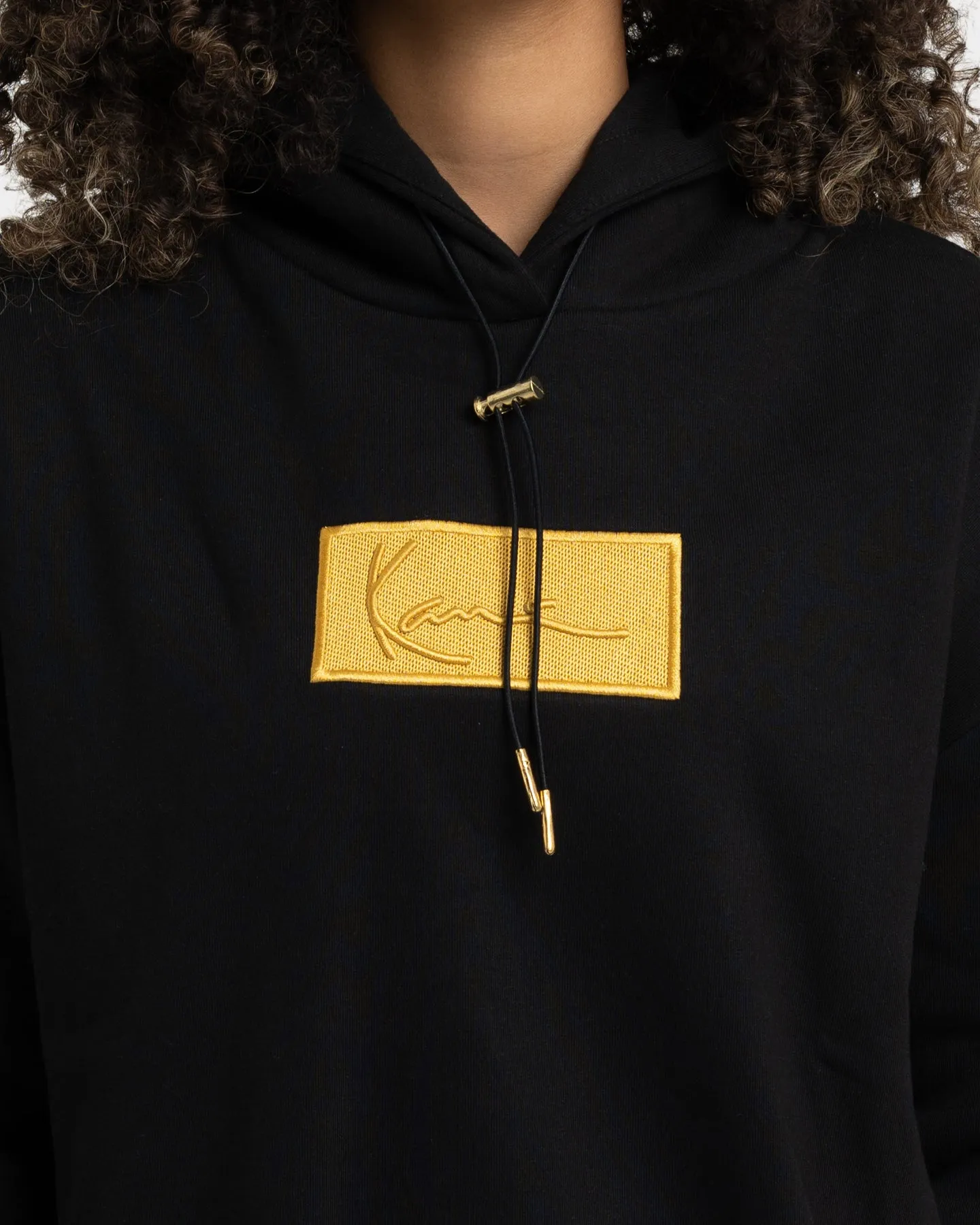 Karl Kani Women's Small Signature Box Hoodie Black