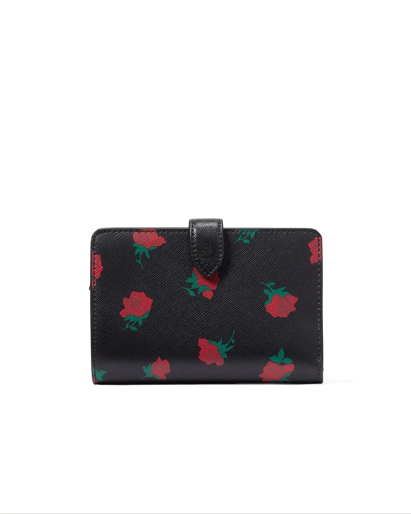 Kate Spade Madison Rose Toss Printed Medium Compact Bifold Wallet